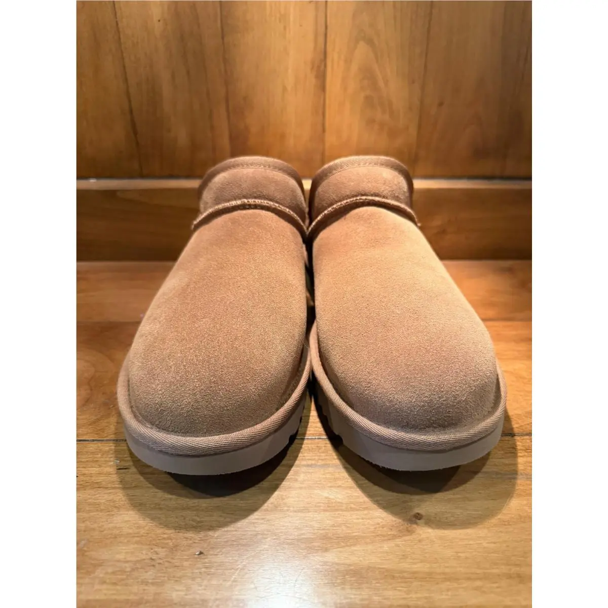 Ugg Women`s Cozy Suede Shearling Lined Classic Micro in Chestnut