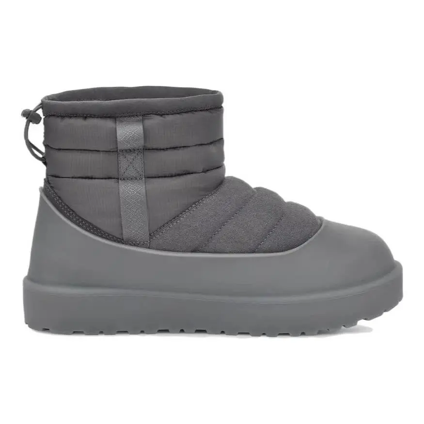 Ugg Classic Mini Pull-on Winter Weather Puffer Boots Men`s Size 5 Gray