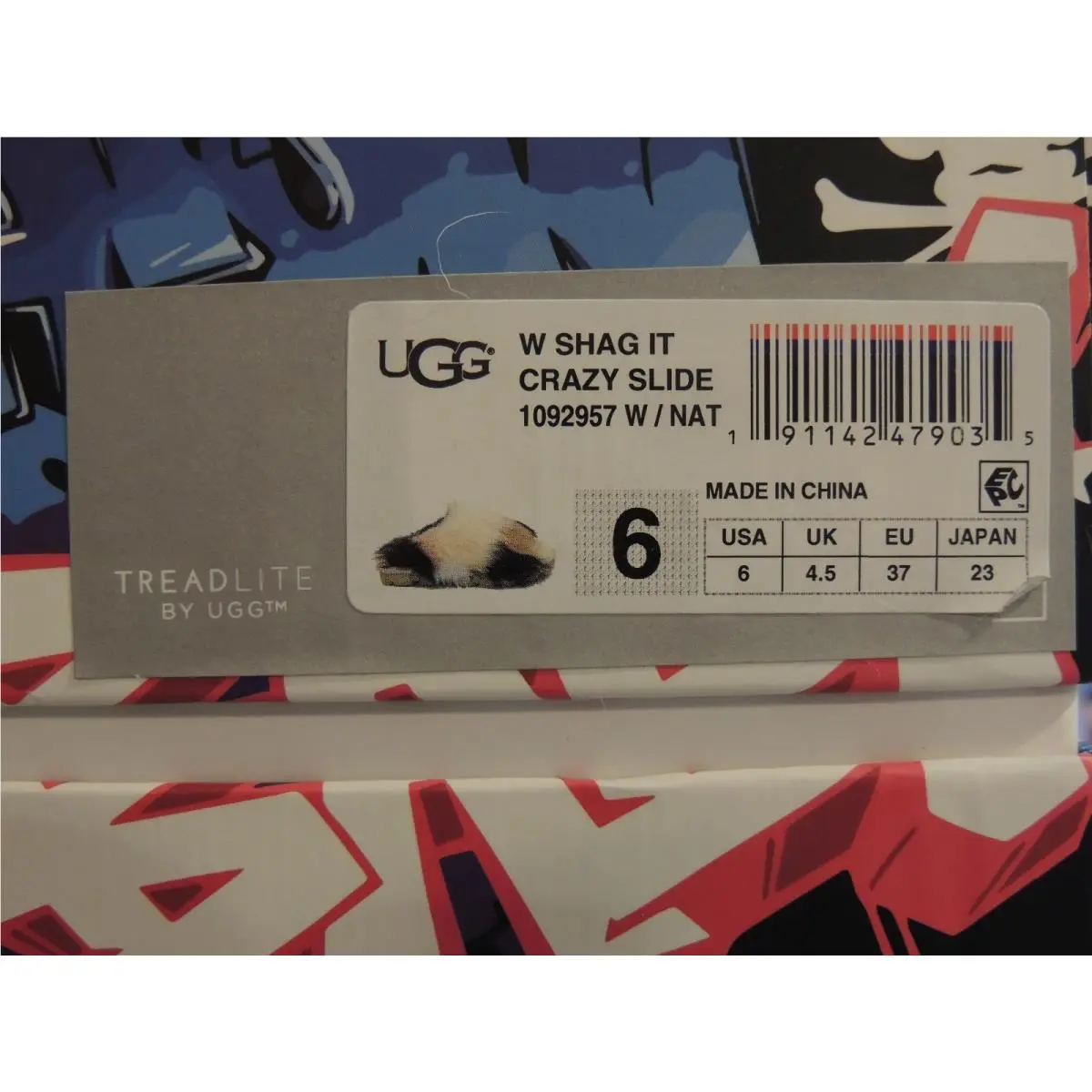UGG shoes - UGG Shag it Crazy Slide - Natural/ Multi (UPC: 191142479035) 4