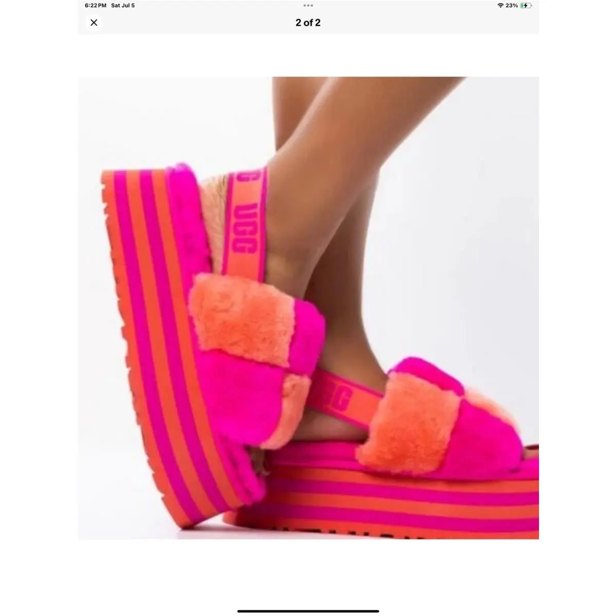 UGG shoes - PRIDE DISCO CHECKERS - PRIDE DISCO CHECKERS - Coral / Rock Rose / Pink, Manufacturer: Coral / Pink 17
