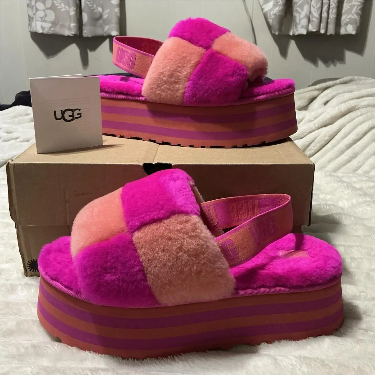 UGG shoes - PRIDE DISCO CHECKERS - PRIDE DISCO CHECKERS - Coral / Rock Rose / Pink, Manufacturer: Coral / Pink 1
