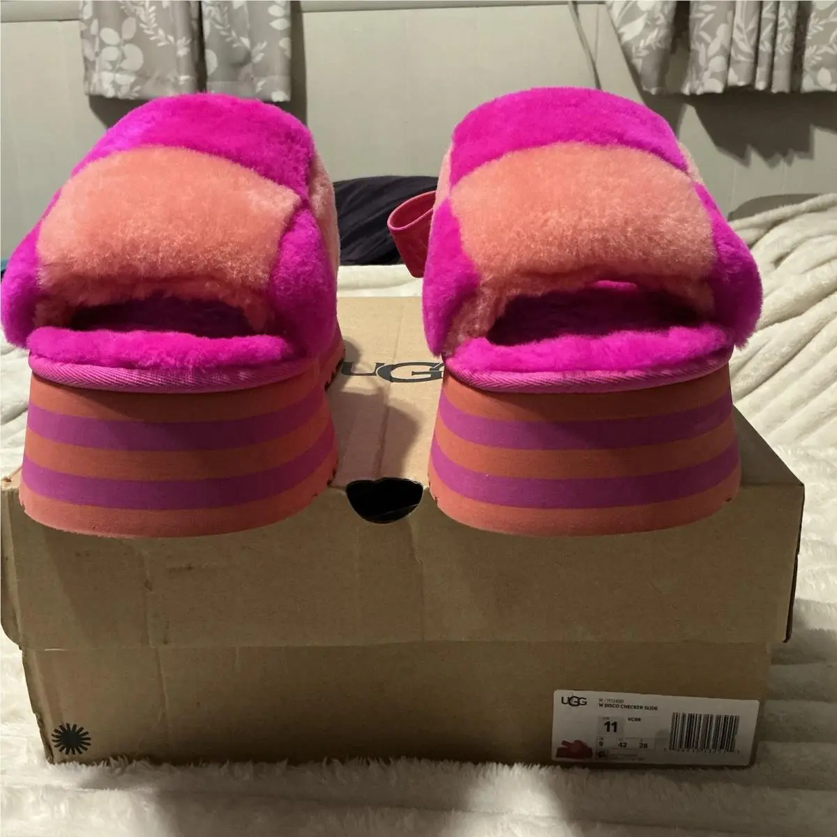 UGG shoes - PRIDE DISCO CHECKERS - PRIDE DISCO CHECKERS - Coral / Rock Rose / Pink, Manufacturer: Coral / Pink 3