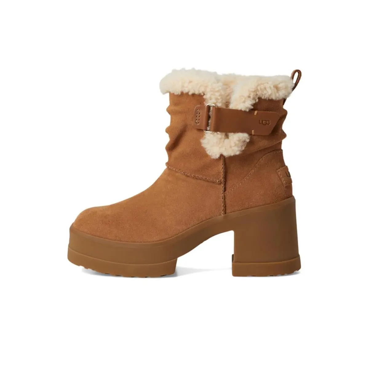 Ugg Women`s Shoes Moxy Pull on Sheepskin Boots Brown 10M