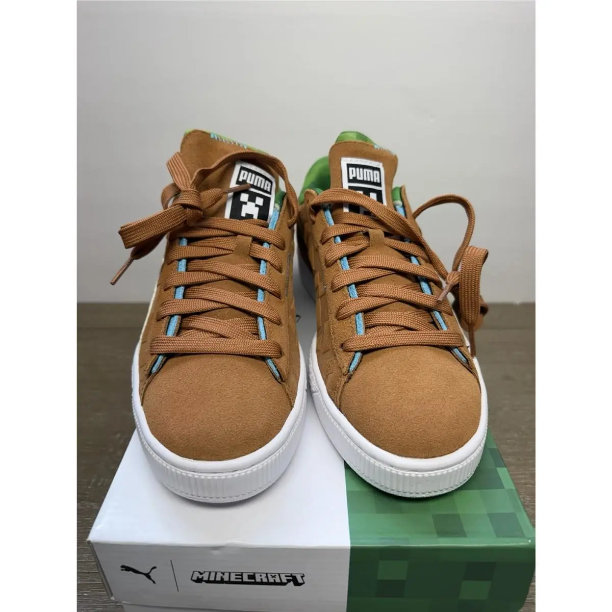 Puma shoes - Puma Suede Minecraft - Suede Minecraft - 386290 01 - Fraiar Brown-Fern green (UPC: 195100381521) 0