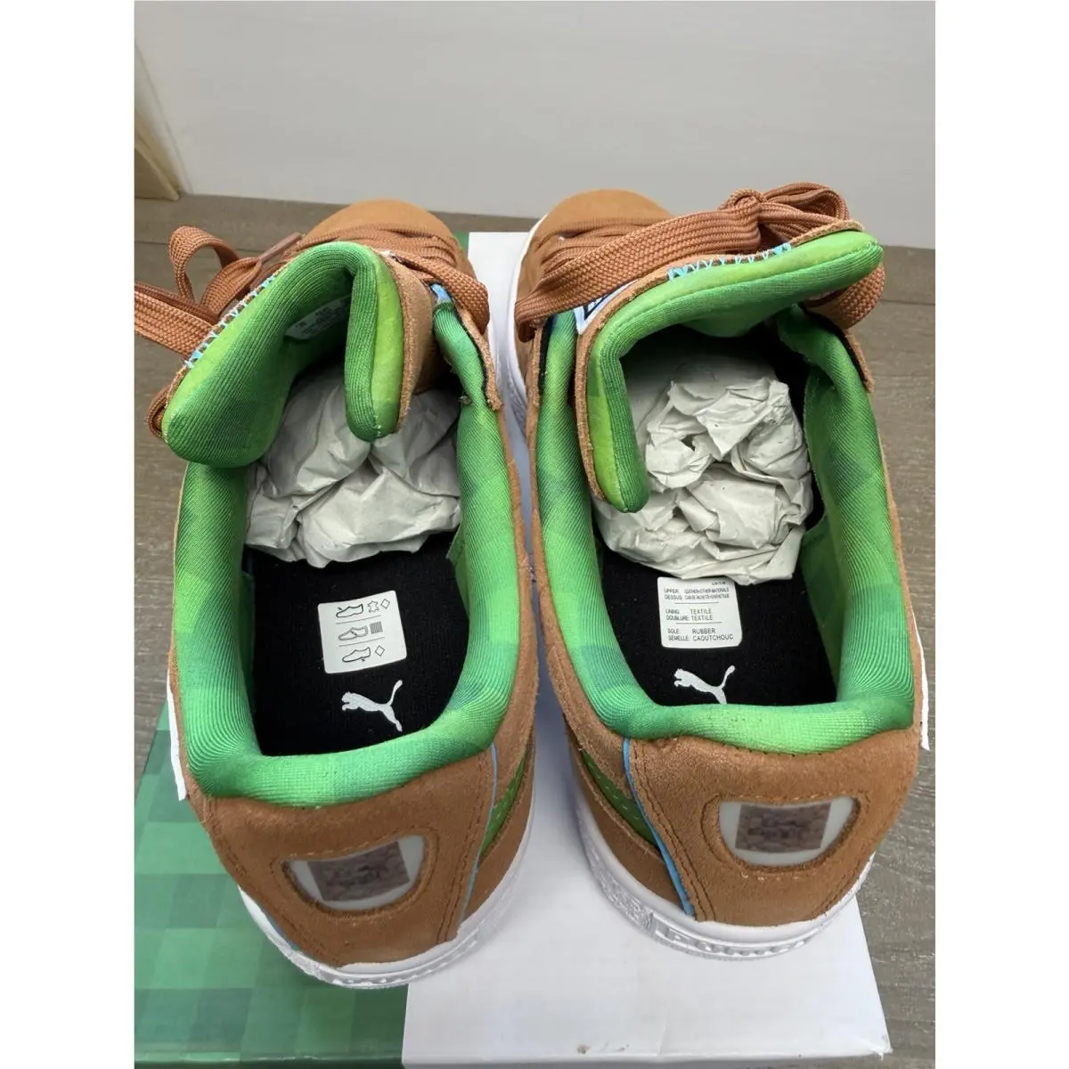 Puma shoes - Puma Suede Minecraft - Suede Minecraft - 386290 01 - Fraiar Brown-Fern green (UPC: 195100381521) 3