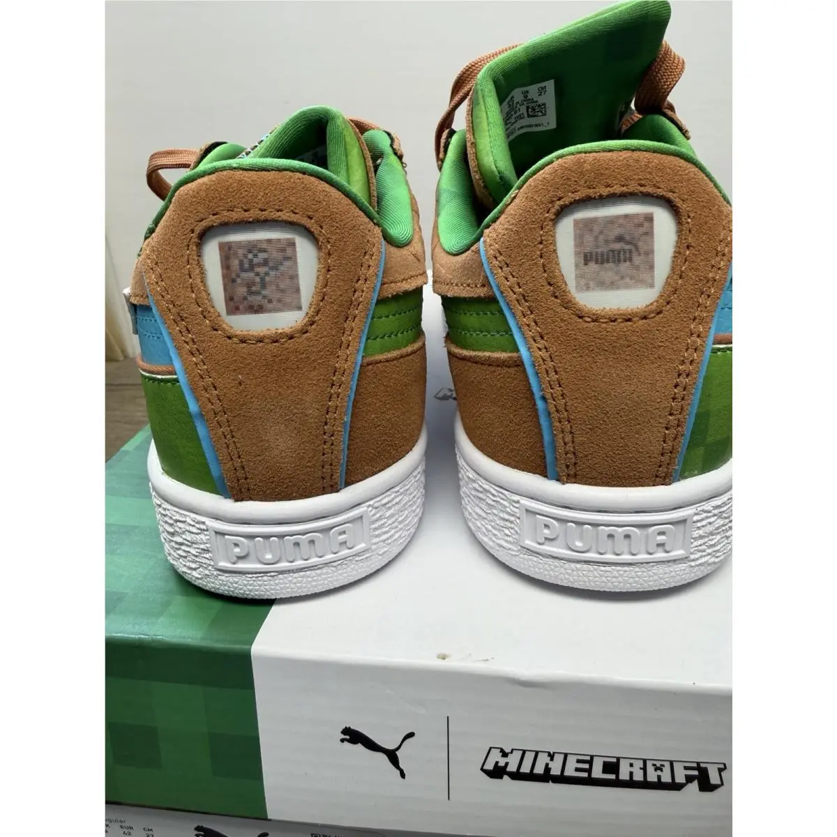 Puma shoes - Puma Suede Minecraft - Suede Minecraft - 386290 01 - Fraiar Brown-Fern green (UPC: 195100381521) 4