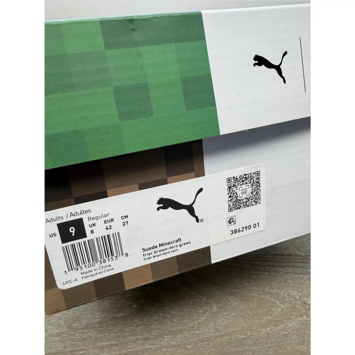 Puma shoes - Puma Suede Minecraft - Suede Minecraft - 386290 01 - Fraiar Brown-Fern green (UPC: 195100381521) 6