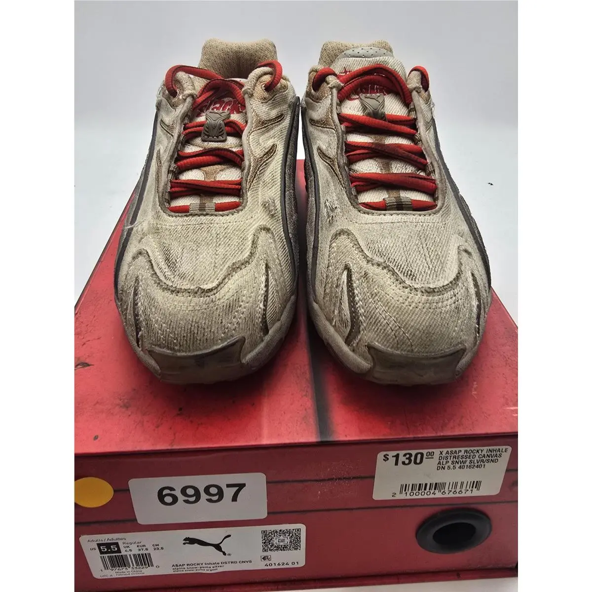 Puma shoes - PUMA A$AP ROCKY Inhale DSTRD CNVS - 401624-01 - Beige 1