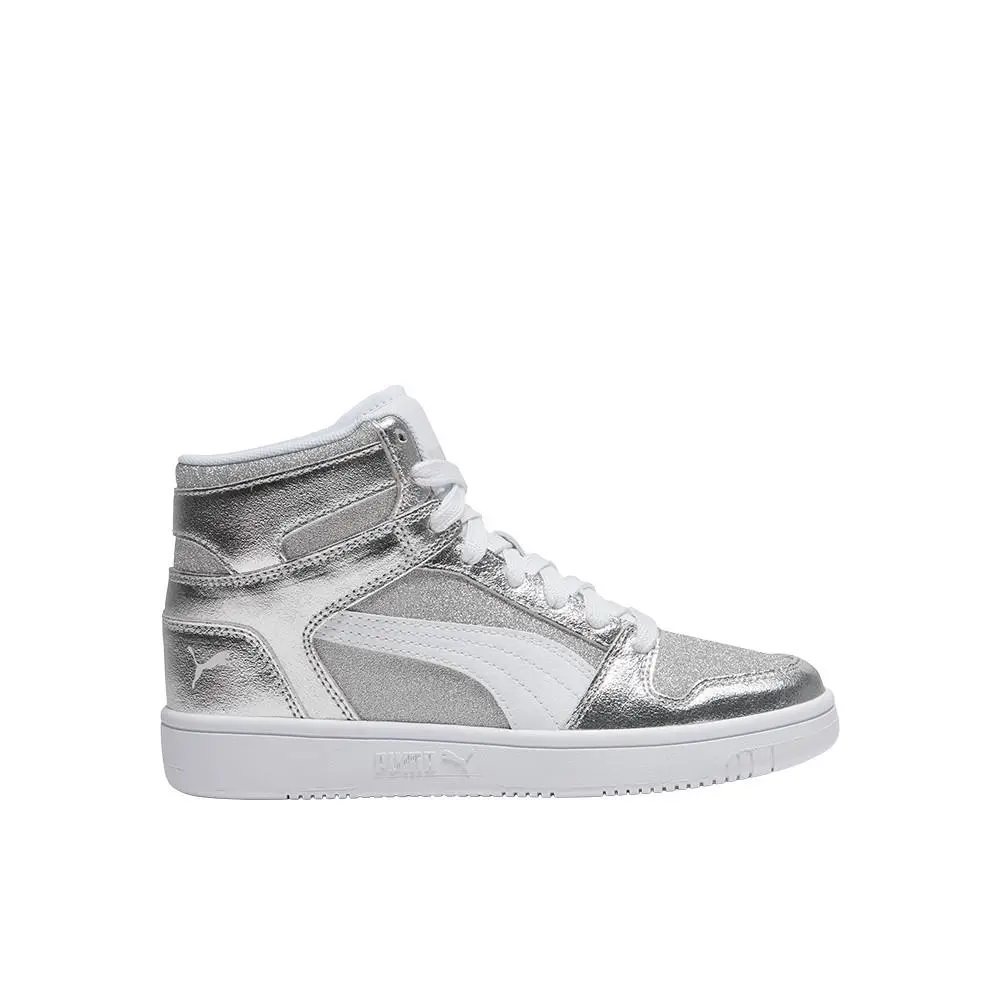 Puma Rebound Layup Glitz Plus Lace Up Youth Girls Size 6 M Sneakers Casual Shoe