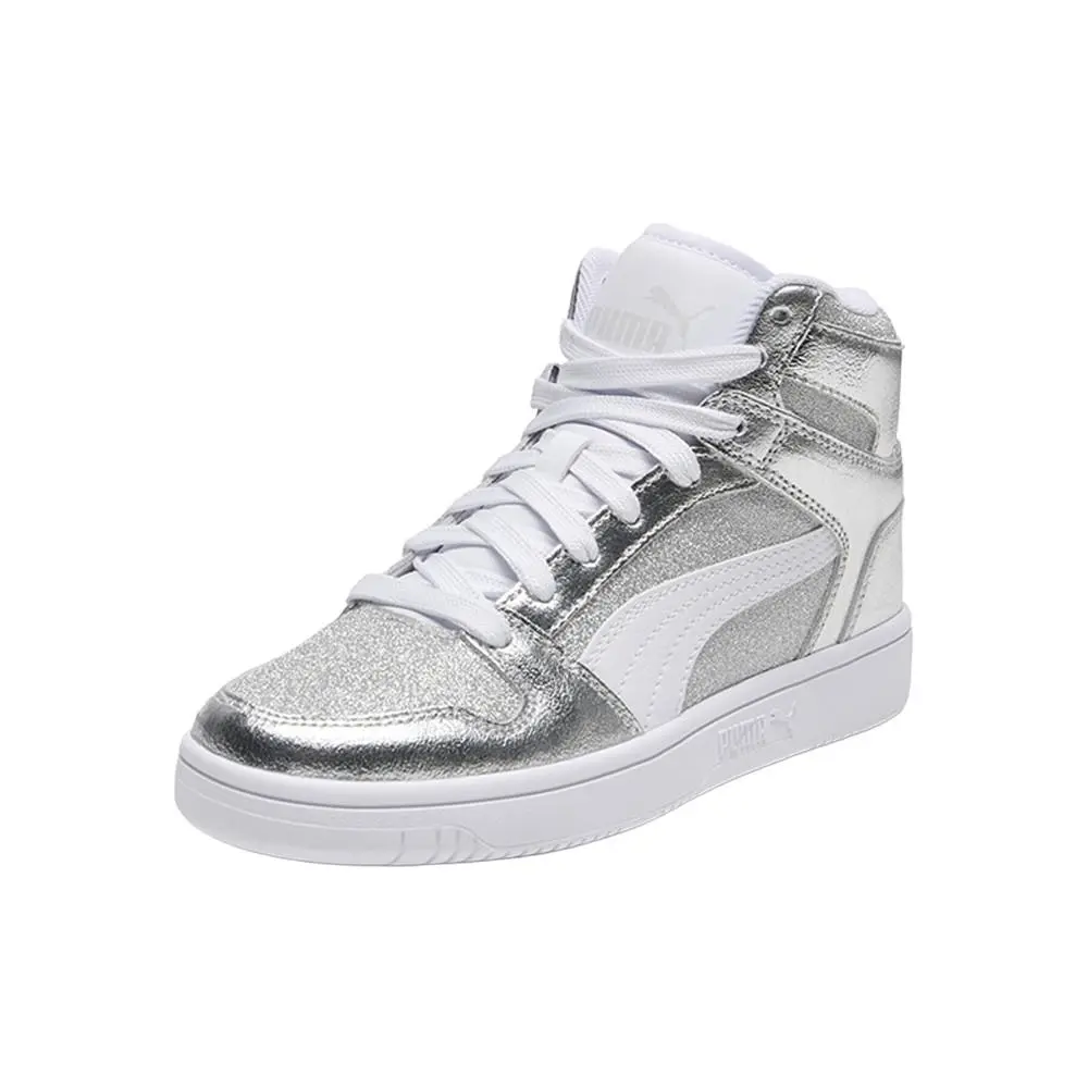 Puma shoes - PUMA Rebound Layup Glitz Plus Lace Up  Youth - 40656401 - Silver (UPC: 198555874389) 0