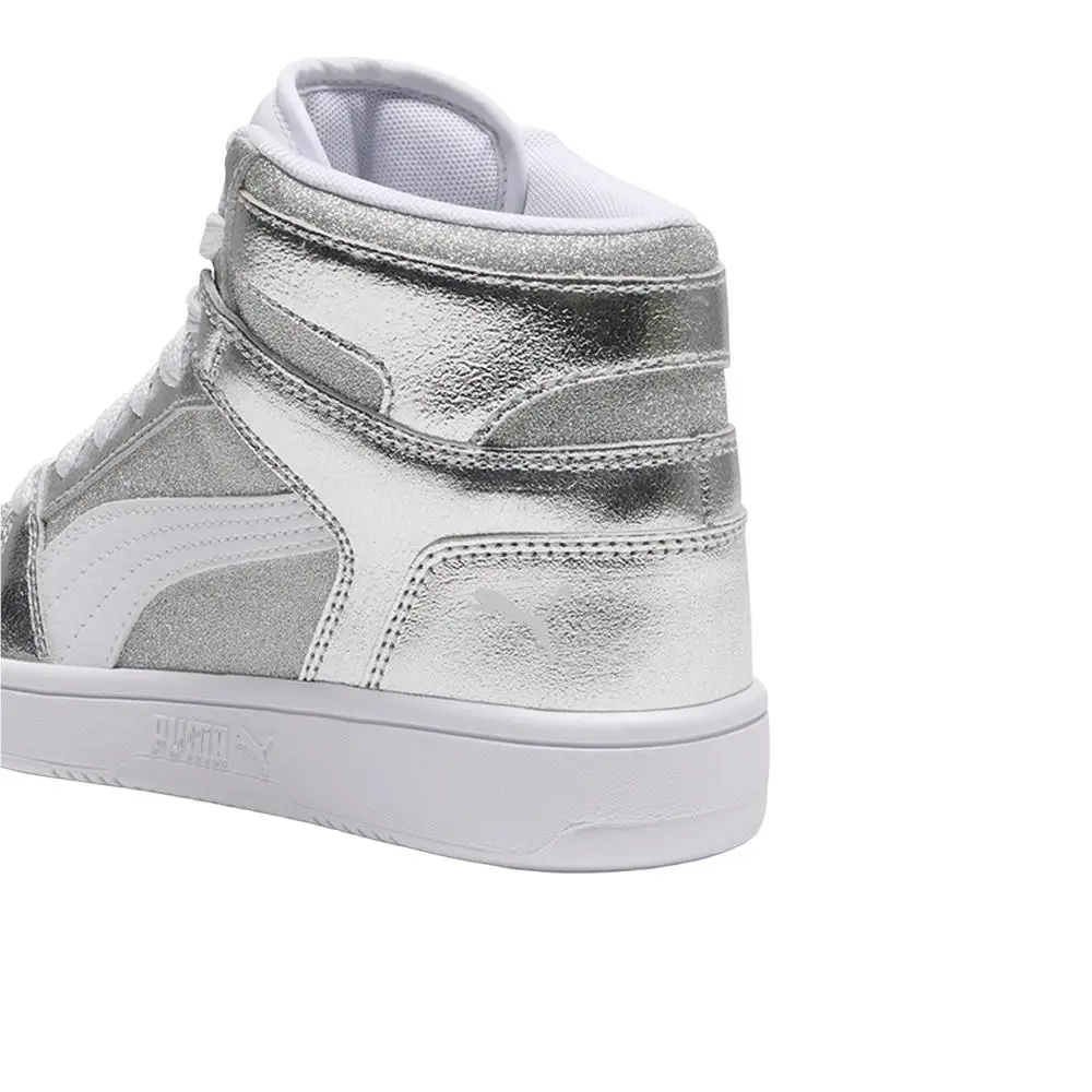 Puma shoes - PUMA Rebound Layup Glitz Plus Lace Up  Youth - 40656401 - Silver (UPC: 198555874389) 5