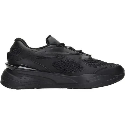 Rs-fast `triple Black` Sneakers Men`s Size 12 Leather Shoes by Puma