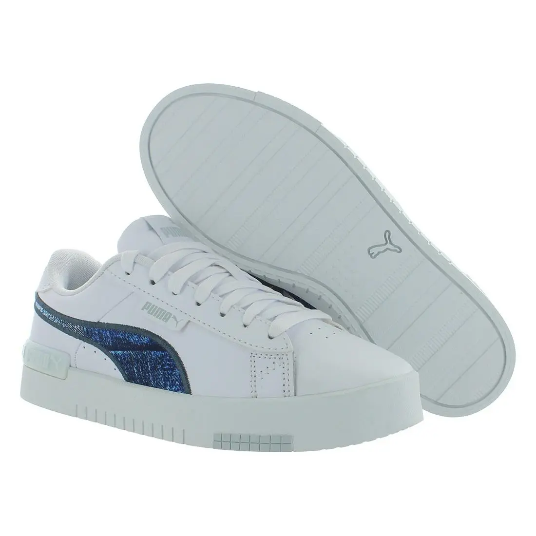 Puma Jada Denim Womens Shoes Size 6 Color: White/china Blue/plein Air