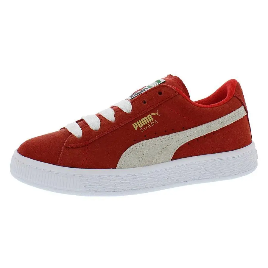 Suede PS Boys Shoes Size 13 Color: High Risk Red/white by Puma