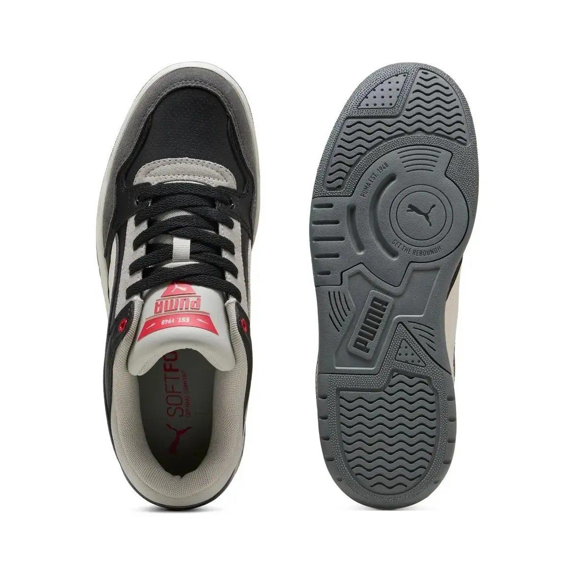 Puma shoes - Black Cool Dark Gray Red 2