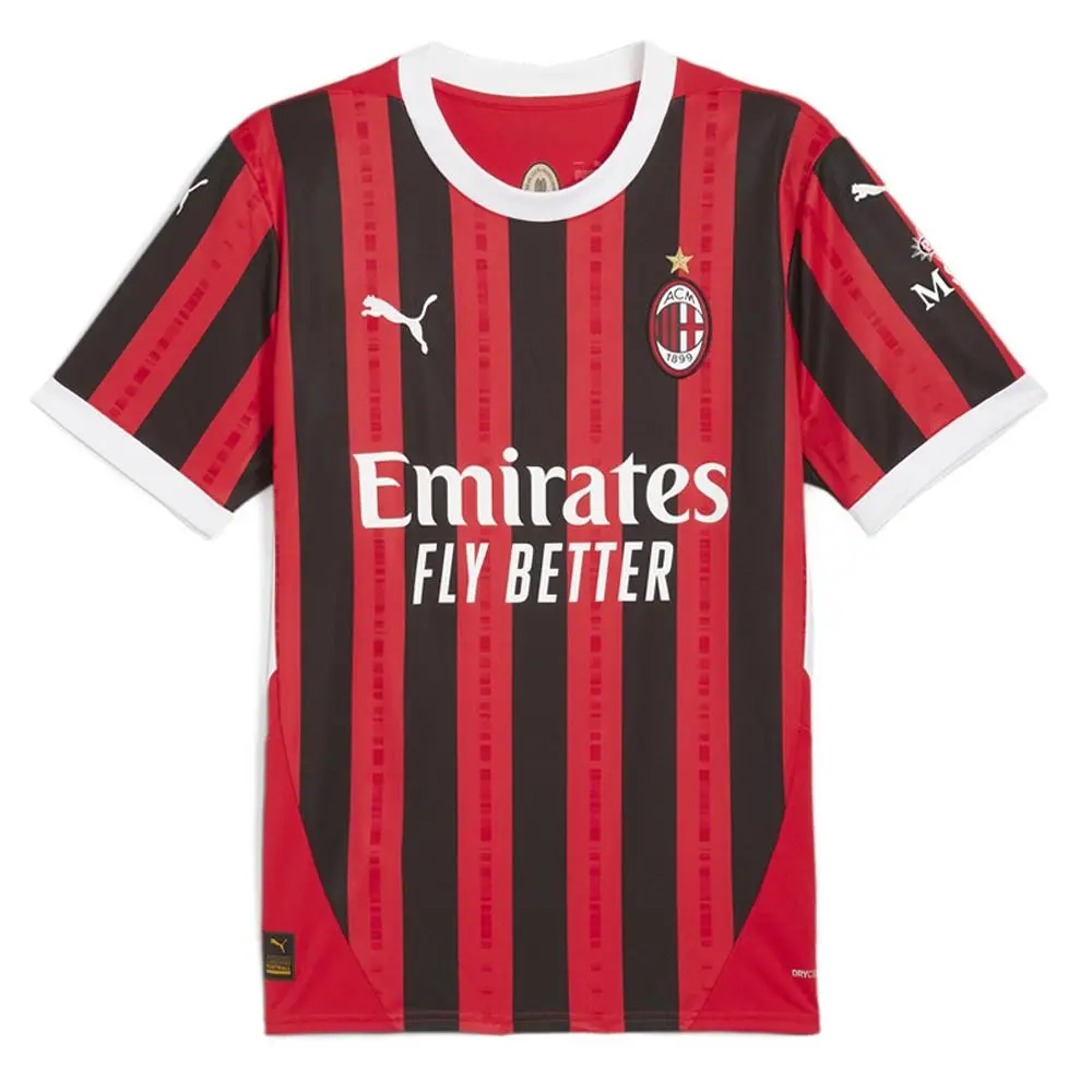 Puma clothing - PUMA Ac Milan Home Crew Neck Short Sleeve Soccer Jersey - 77497901 - Red (UPC: 197671238235) 0