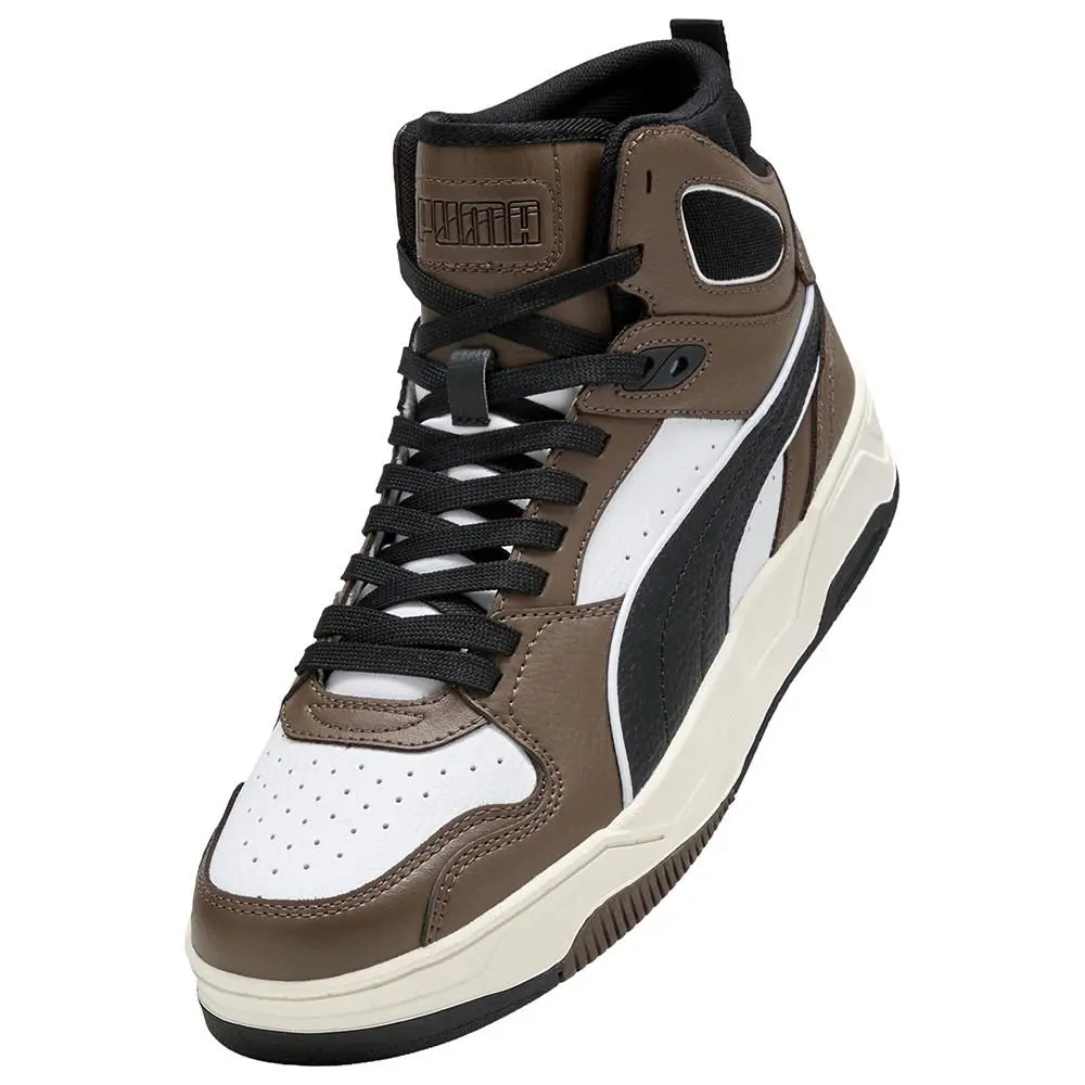 Puma shoes - PUMA Rebound Break Mid Lace Up - 40241308 - Brown, White (UPC: 198551582868) 4
