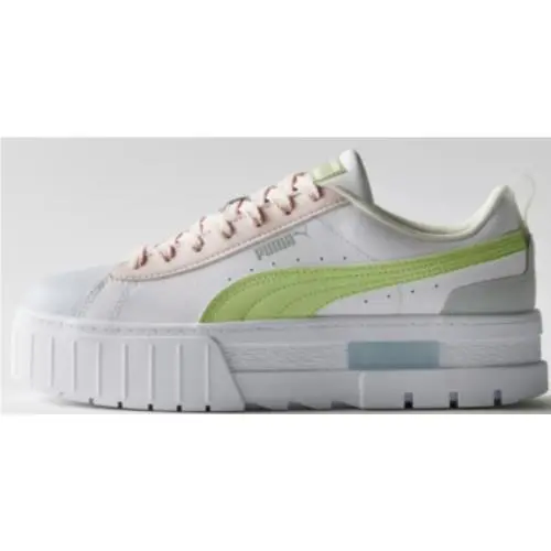 Puma shoes - PUMA Mayze Leather Pop - Mayze Leather Pop - White Multicolor Yellow Pink 3