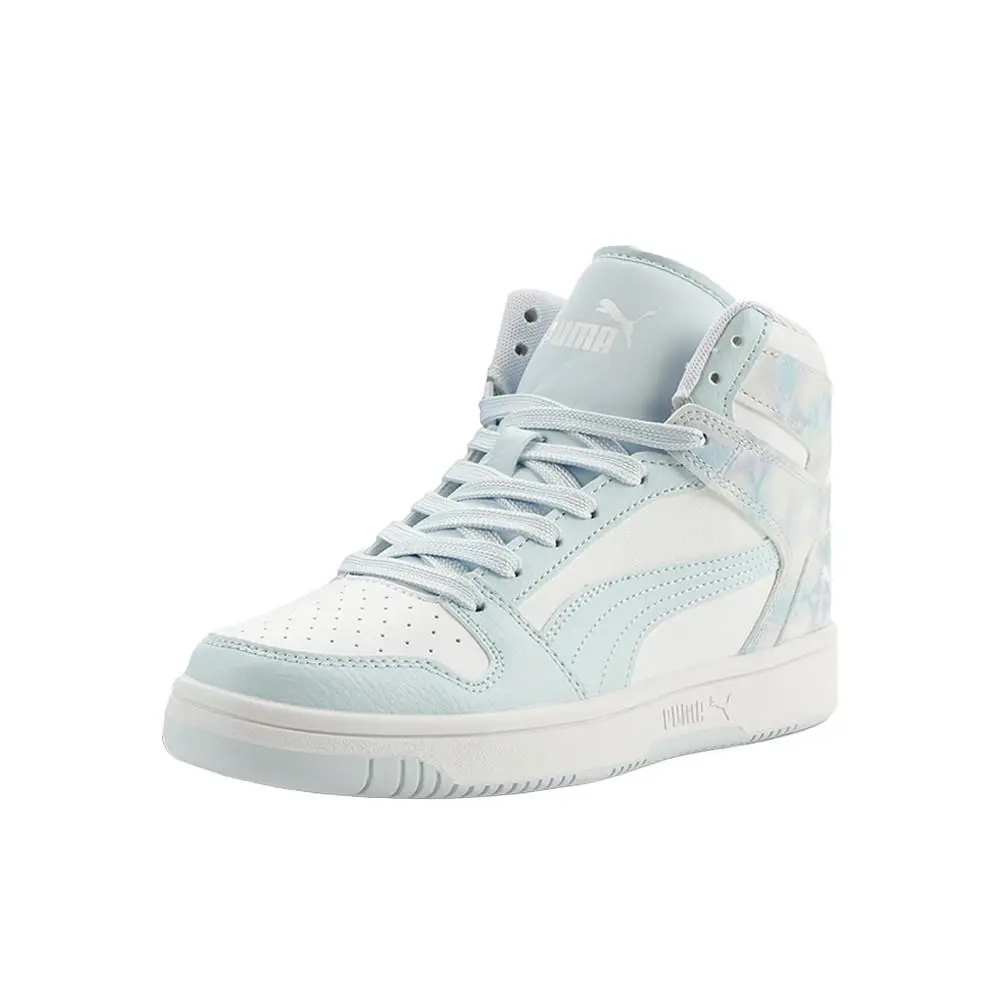 Puma shoes - PUMA Rebound Layup Rcl Painted Clouds Lace Up  Youth - 40419701 - White (UPC: 197674958444) 0
