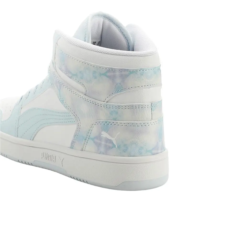 Puma shoes - PUMA Rebound Layup Rcl Painted Clouds Lace Up  Youth - 40419701 - White (UPC: 197674958444) 5