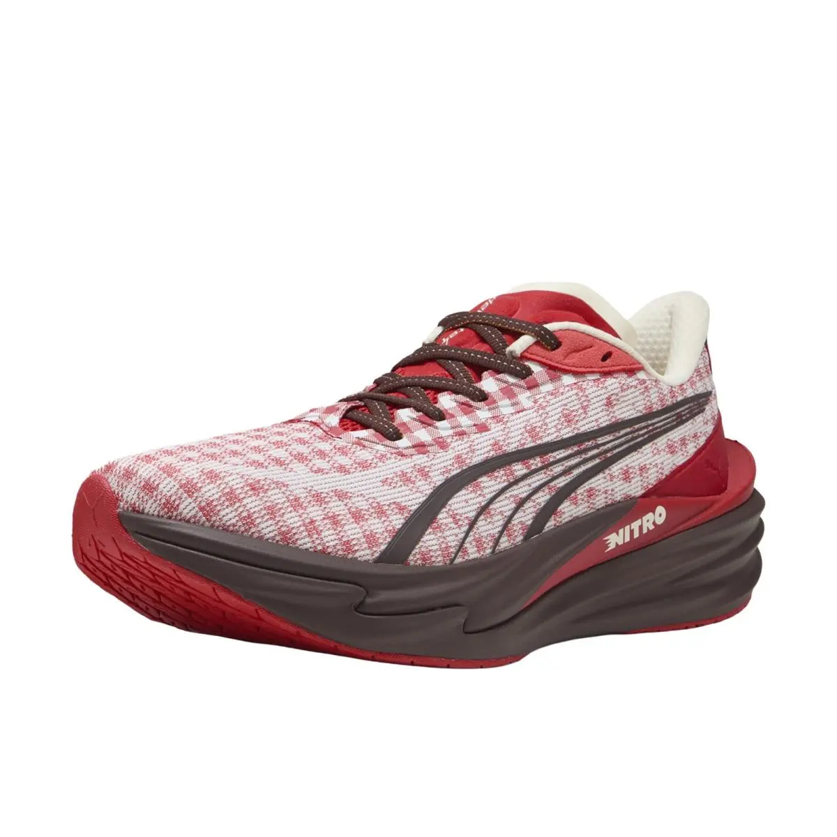 Puma shoes - PUMA Deviate Nitro 4 Check Lace Up Sneaker - 40630701 - Red (UPC: 198556652382) 0