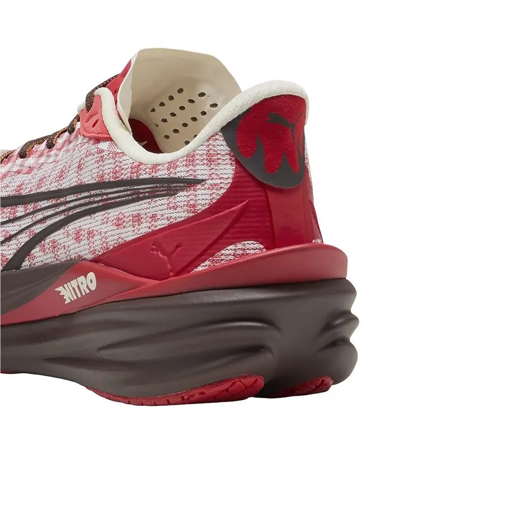 Puma shoes - PUMA Deviate Nitro 4 Check Lace Up Sneaker - 40630701 - Red (UPC: 198556652382) 5