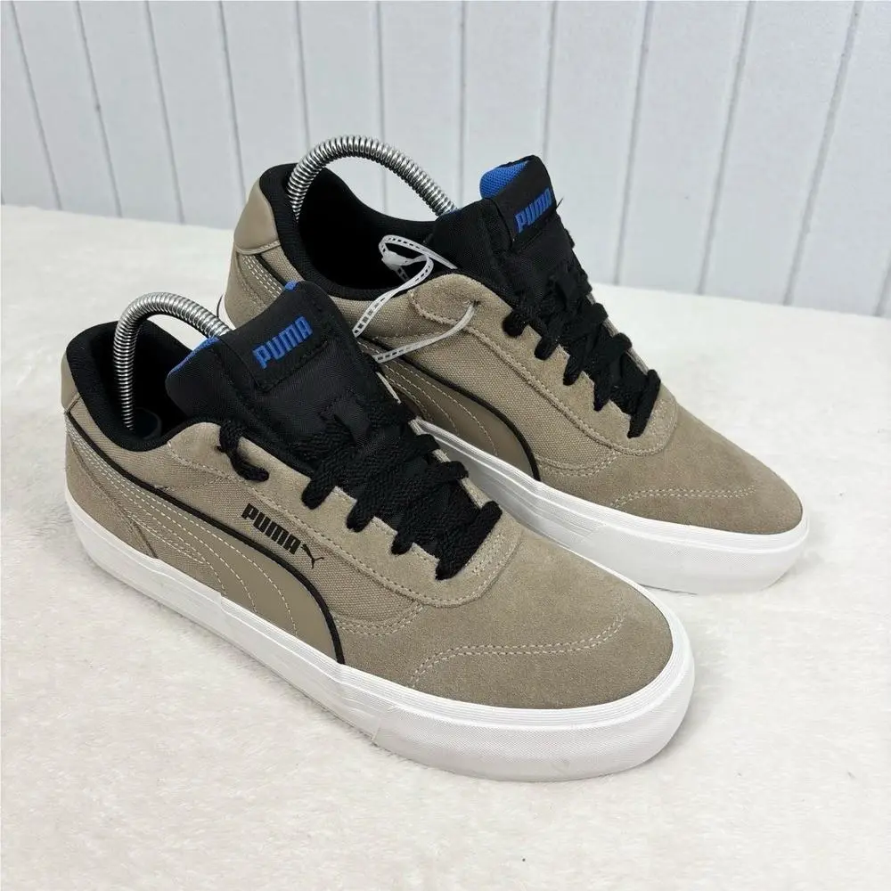 Court Classic Vulc Sneaker Men`s Beige and Black Sneakers Size 10 by Puma