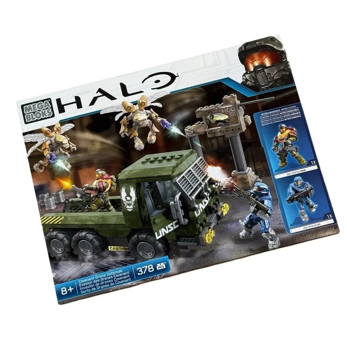 Mega Bloks Halo Covenant Drone Outbreak 378 Pcs Spartan CND03