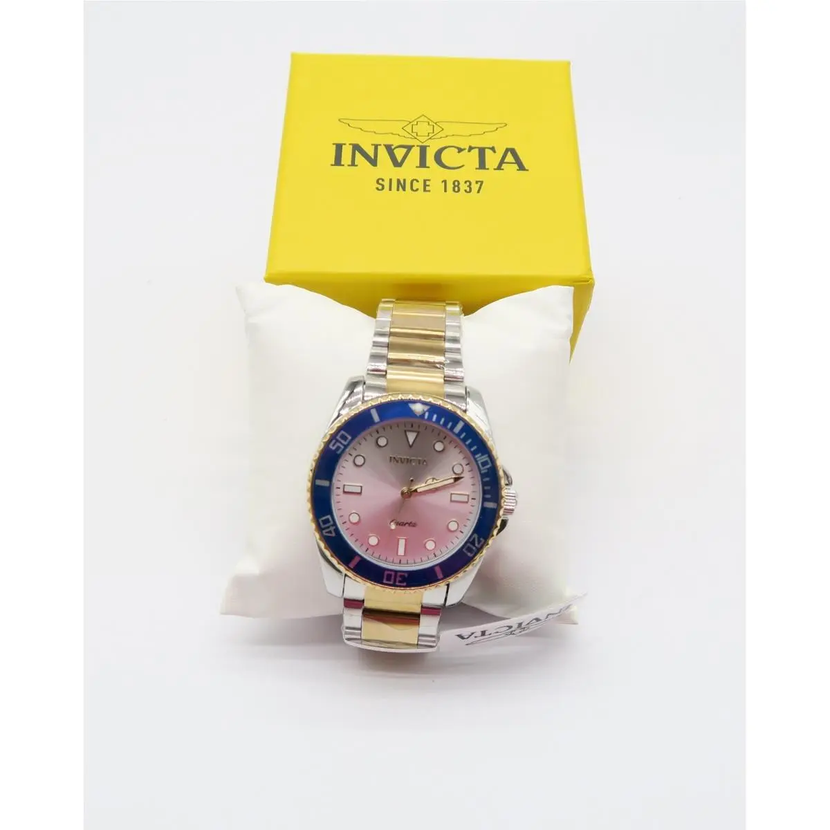 Pro Diver Vitreos Mens Watch 42mm Two Tone Gold Steel 69398 by Invicta