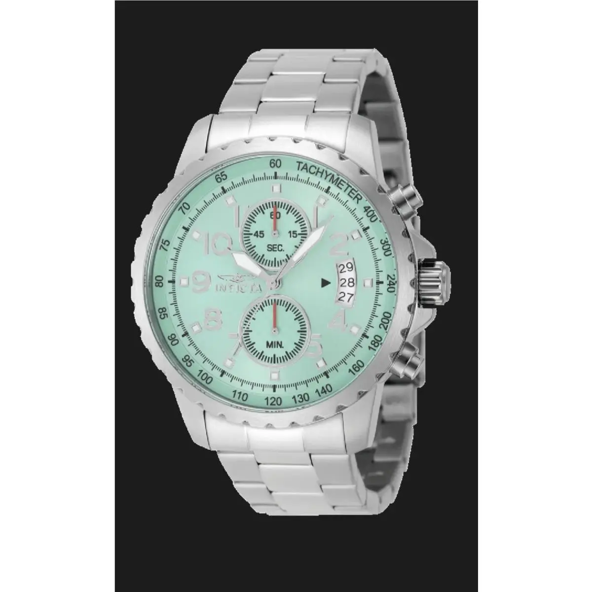 Invicta Specialty Men`s Watch - 47mm 69790 Stainless W/light Green Dial