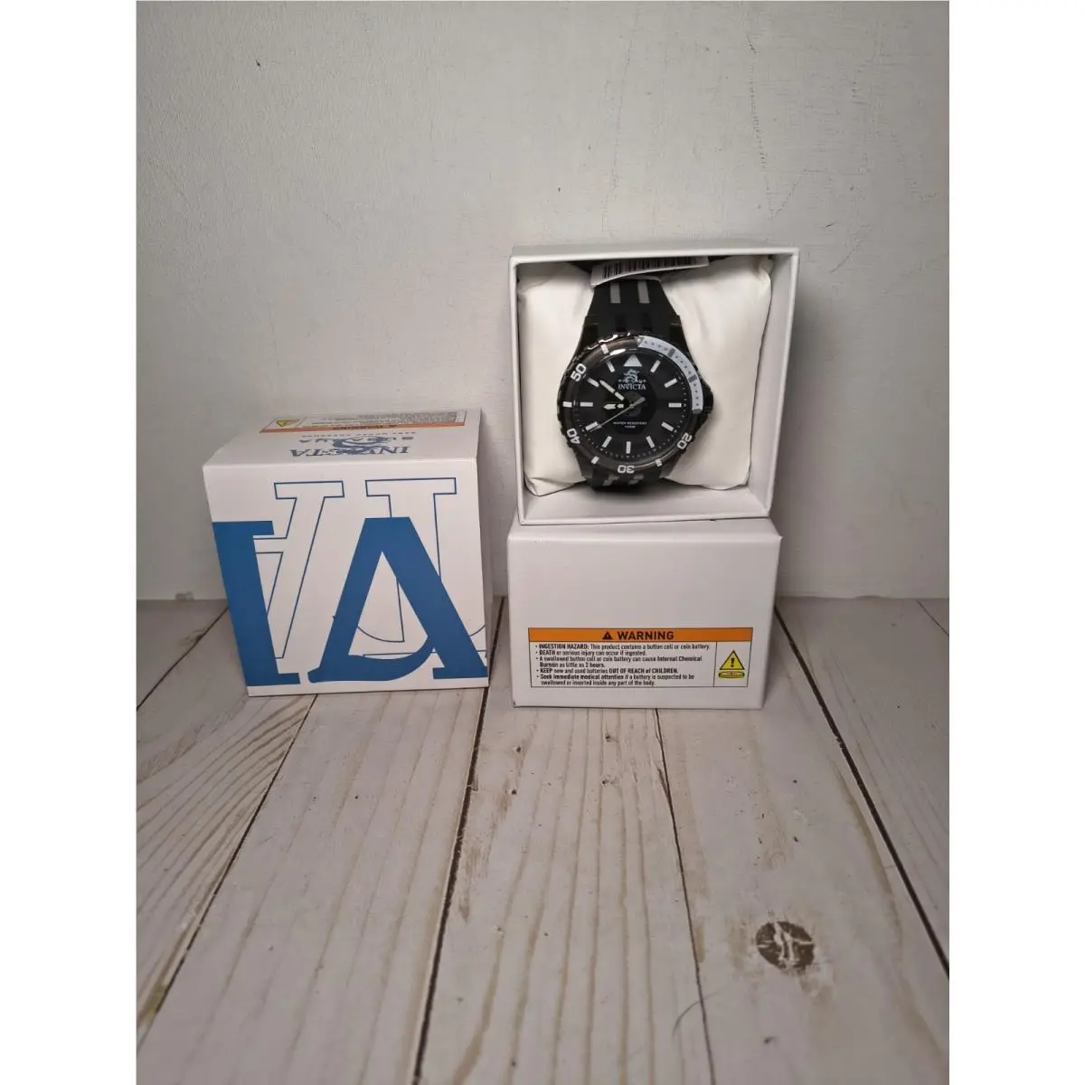 Invicta Subaqua Men Quartz 50mm Black Dial Diver Rubber Strap Watch w/ Box.tag