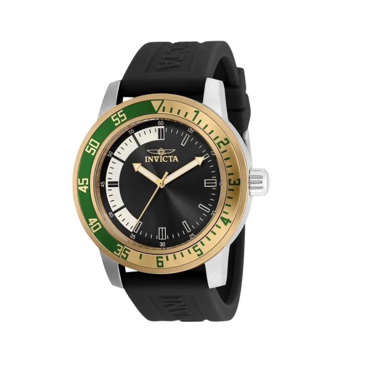 Specialty Compass Pro Diver Watch 45mm Green Black Silicone Band by Invicta