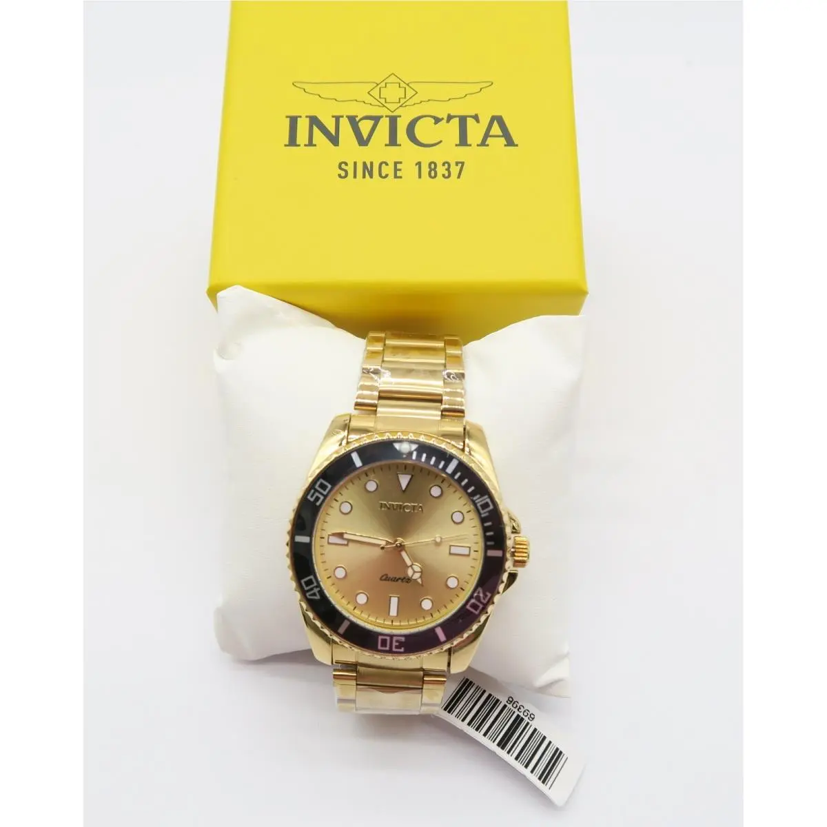 Pro Diver Vitreos Mens Watch 42mm Gold Tone Stainless Steel 69396 by Invicta