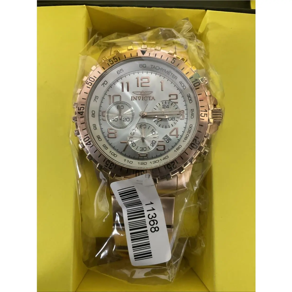 Invicta Men`s Specialty Aviator Chronograph Tachymeter Quartz Watch Rose Gold