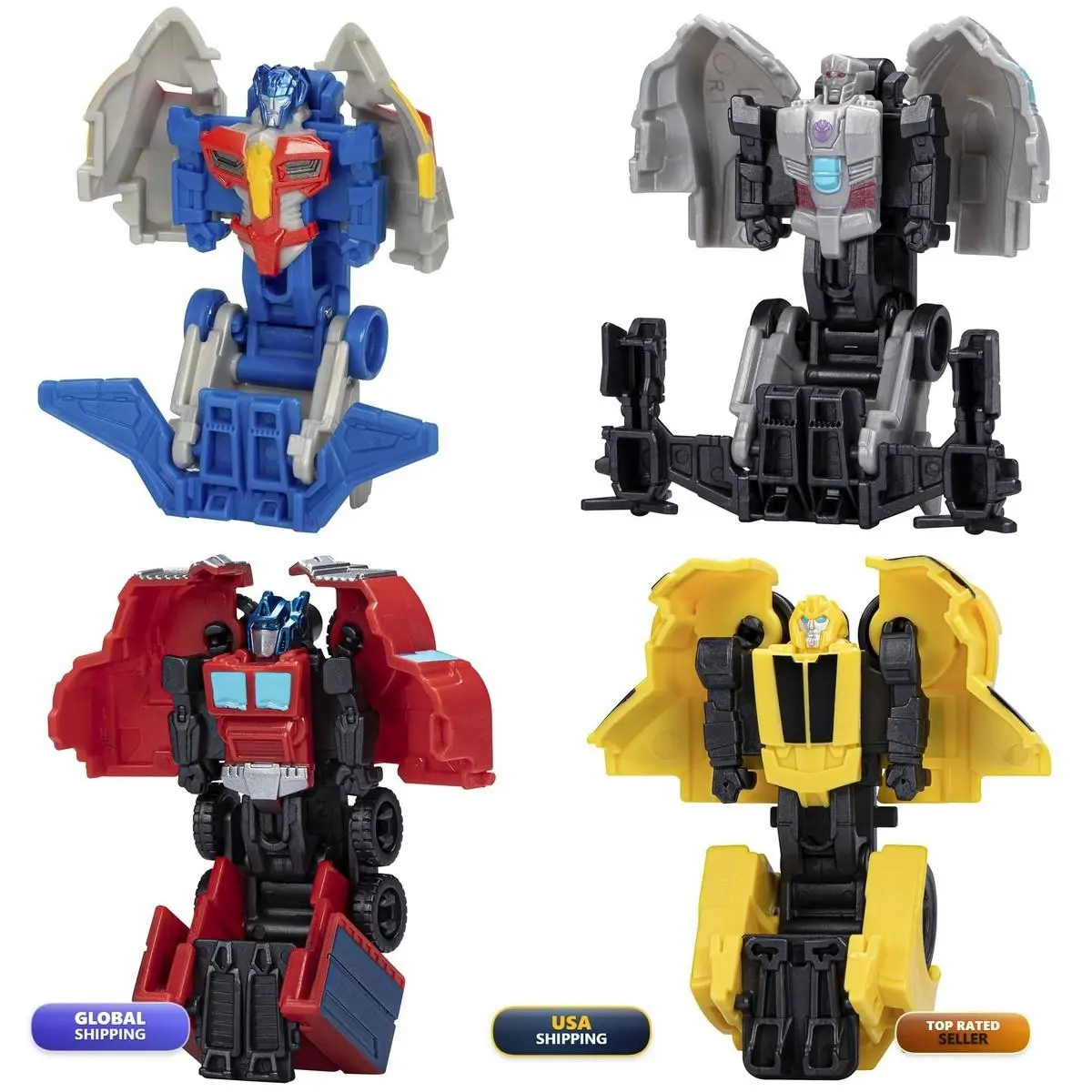 Transformers Earthspark Tacticon Bundle Set of 4 Converts 1 Step Ages 6+
