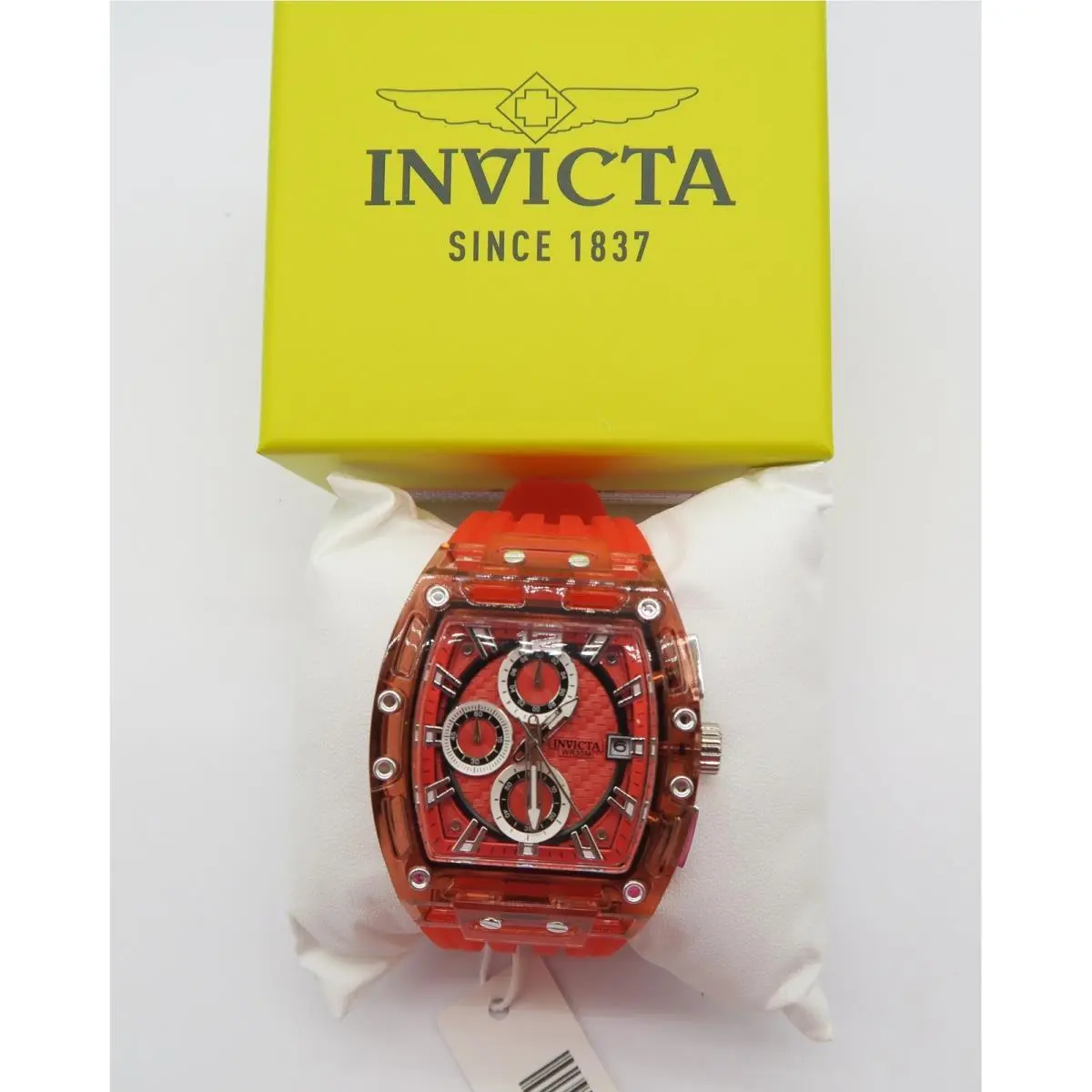 S1 Rally Mens Chronograph Watch 42mm Red Translucent Case 70142 by Invicta
