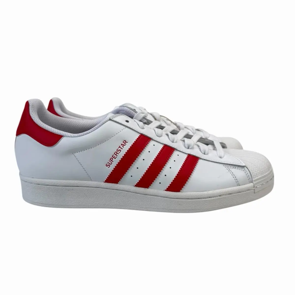 Adidas Originals Superstar Cloud White Scarlet Shoes IG9367 Men`s Size 10.5