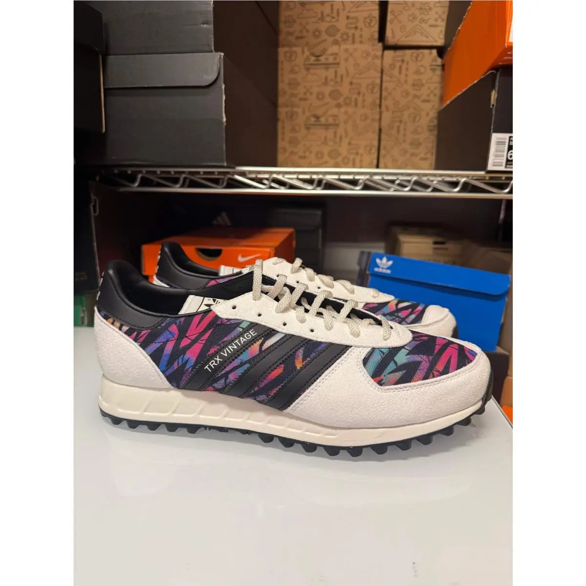 Adidas Men`s Trx Vintage Shoes Black White Multi Color HQ9851