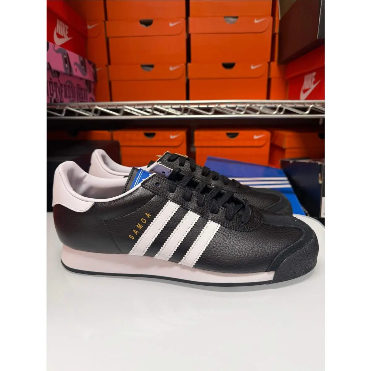 Adidas Men`s Samoa Shoes Black White 019351