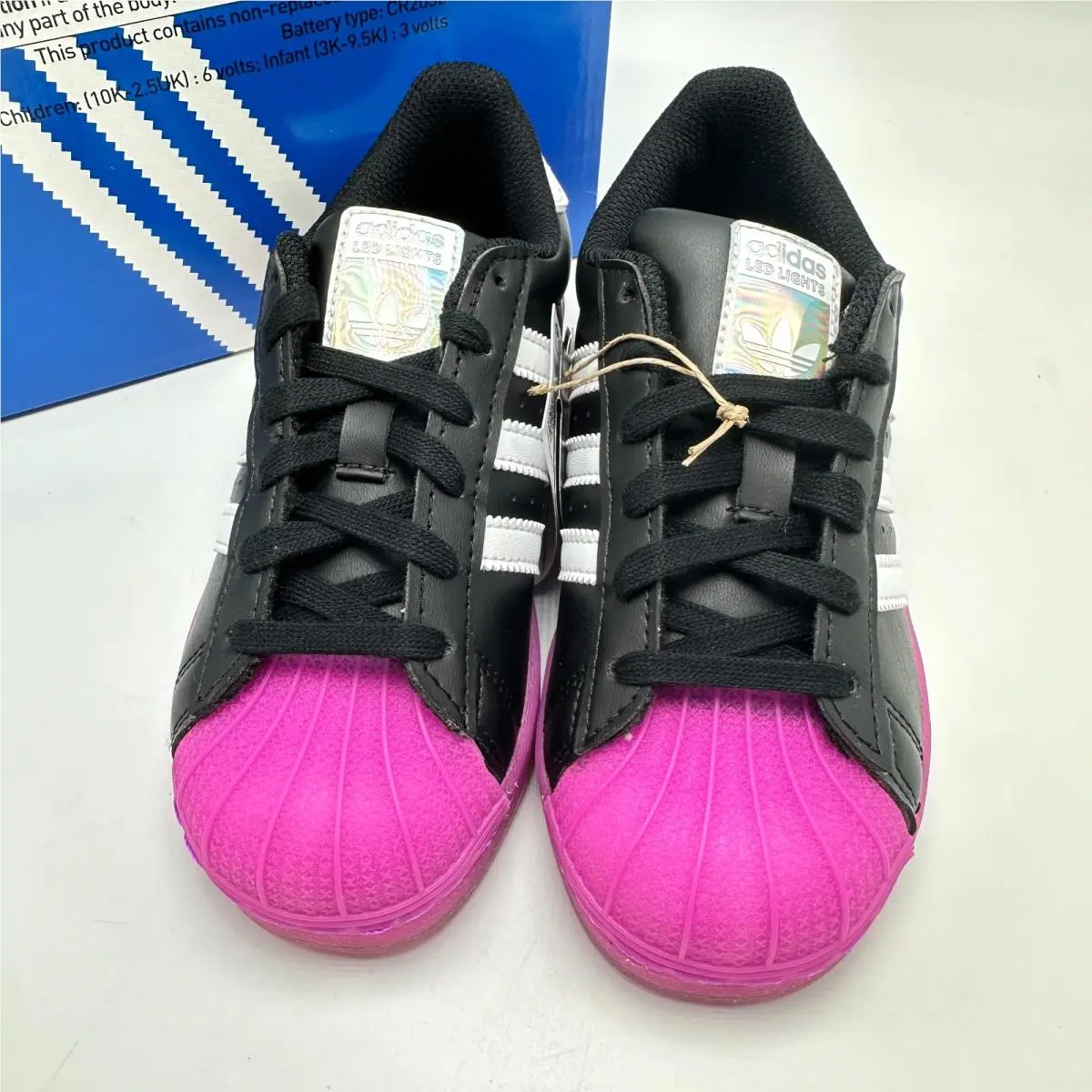 Adidas shoes - ADIDAS Superstar LED Lights C - Core Black/Purple Burst/Cloud White 12