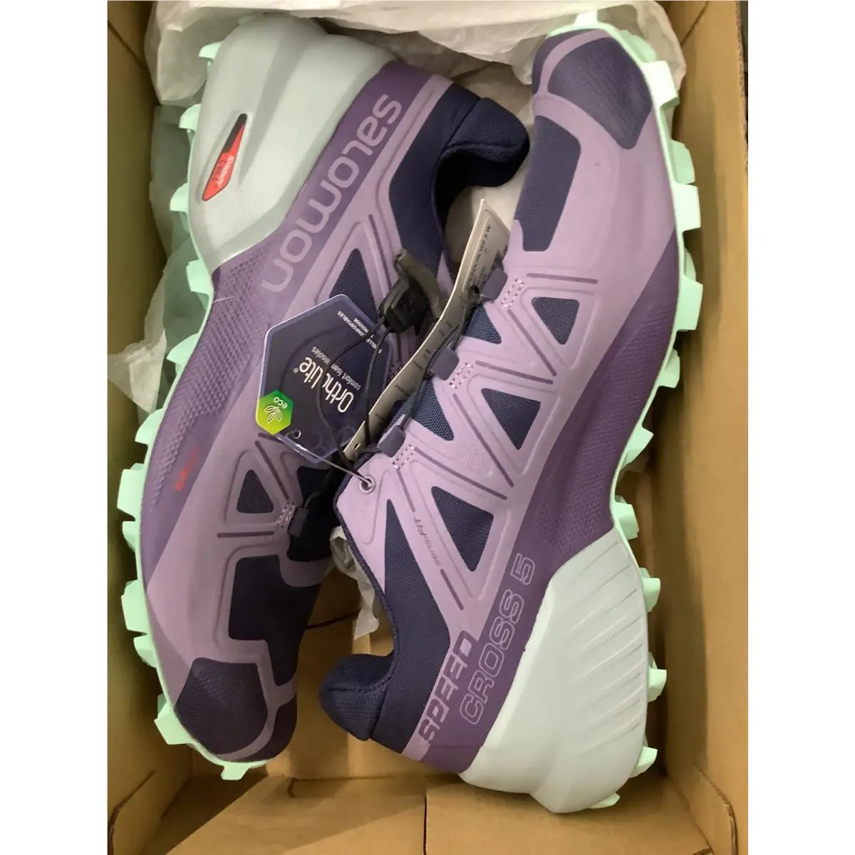 Salomon Speedcross 5W Trail Running Hiking Shoes Womens Evening Blue Cadet Yucca