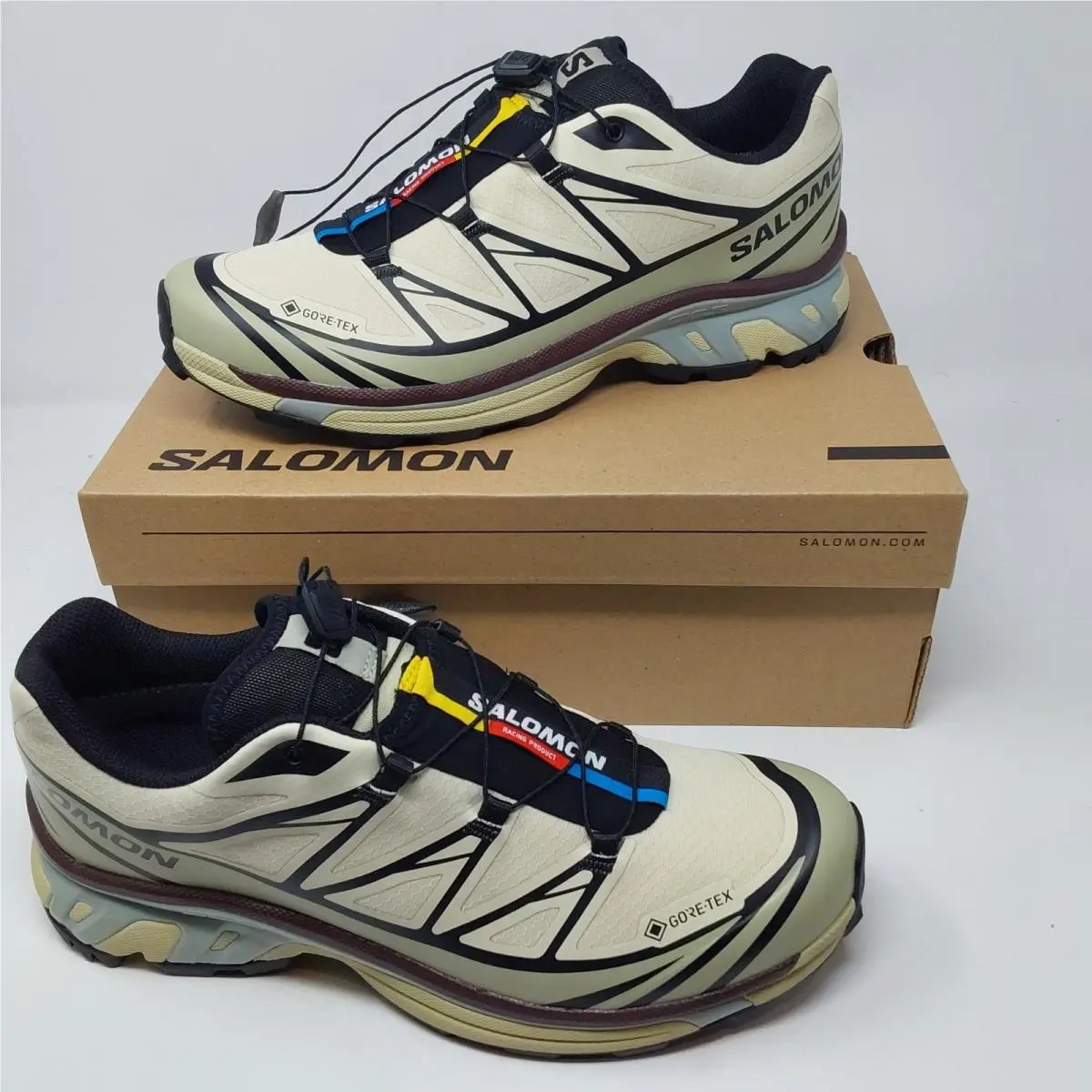 Salomon XT-6 Gtx Gore-tex Trail Running Shoes Men`s 9.5 Asparagus Green