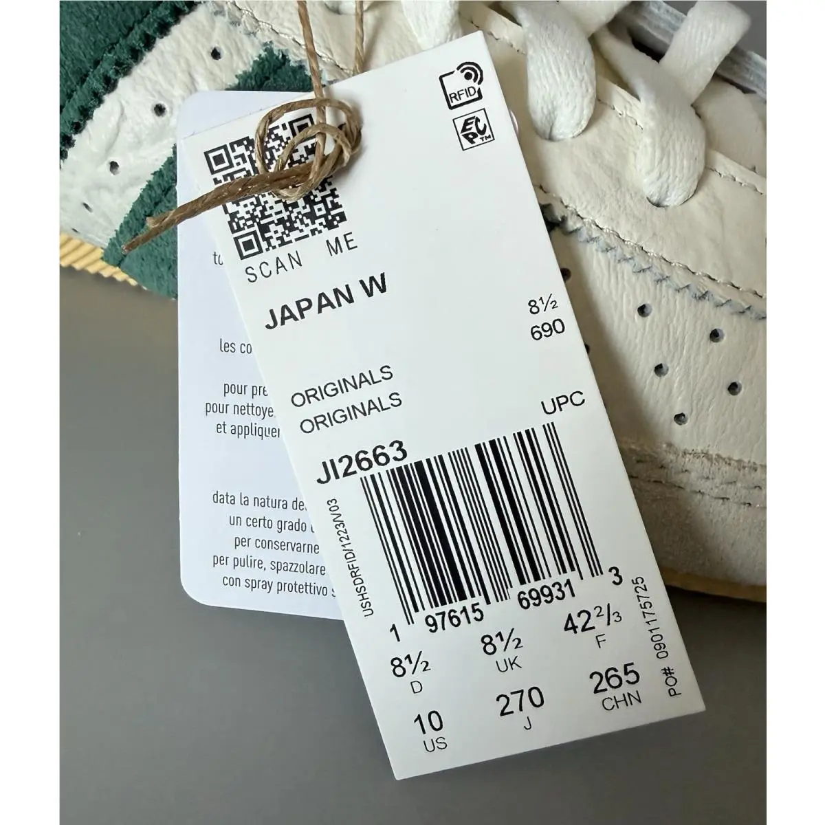 Adidas shoes - adidas W - JI2663 - White/Green (UPC: 0197615699450) 3