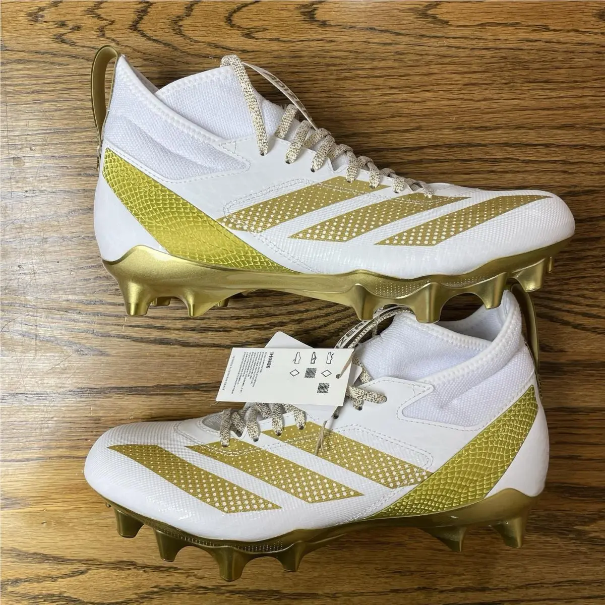 Adidas shoes - adidas Adizero Impact Exotic Speed Football Cleats - IH0886 - Gold, White 0