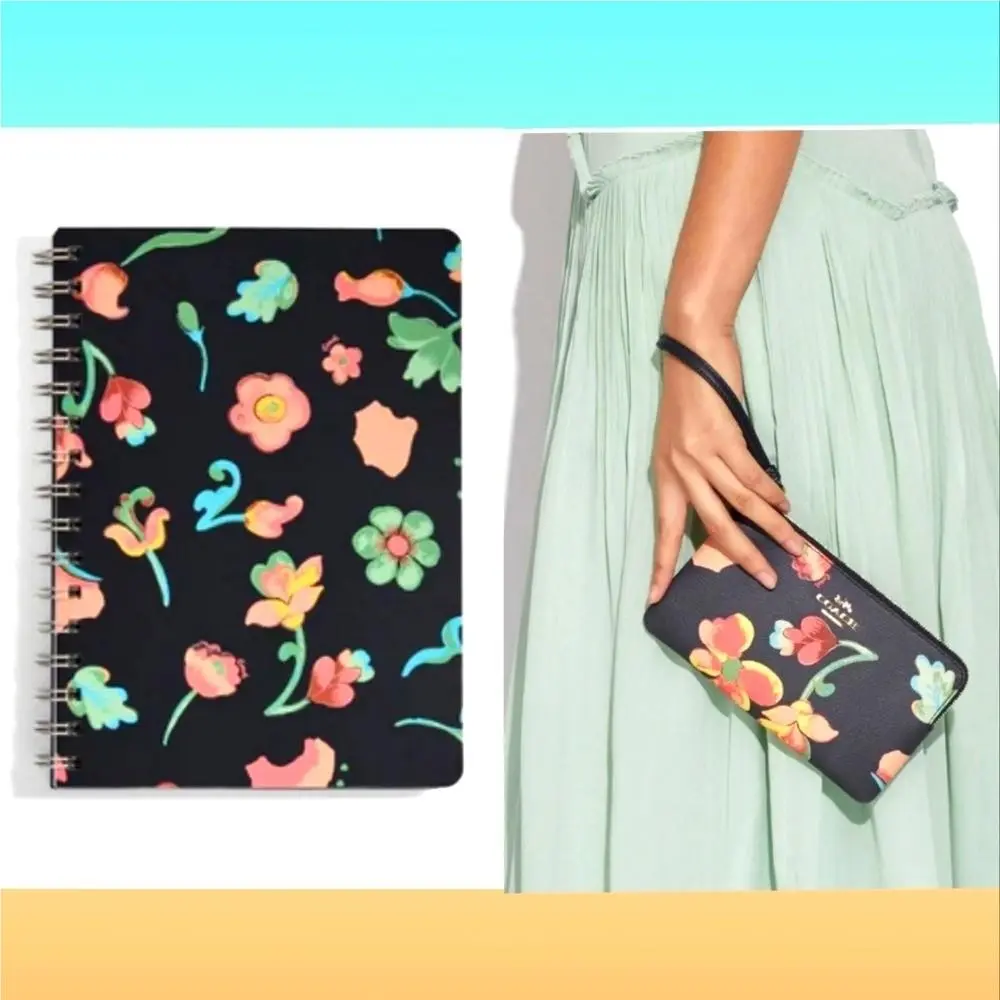Notebook Large Wristlet Set IN Dreamy Land Floral Print by Coach