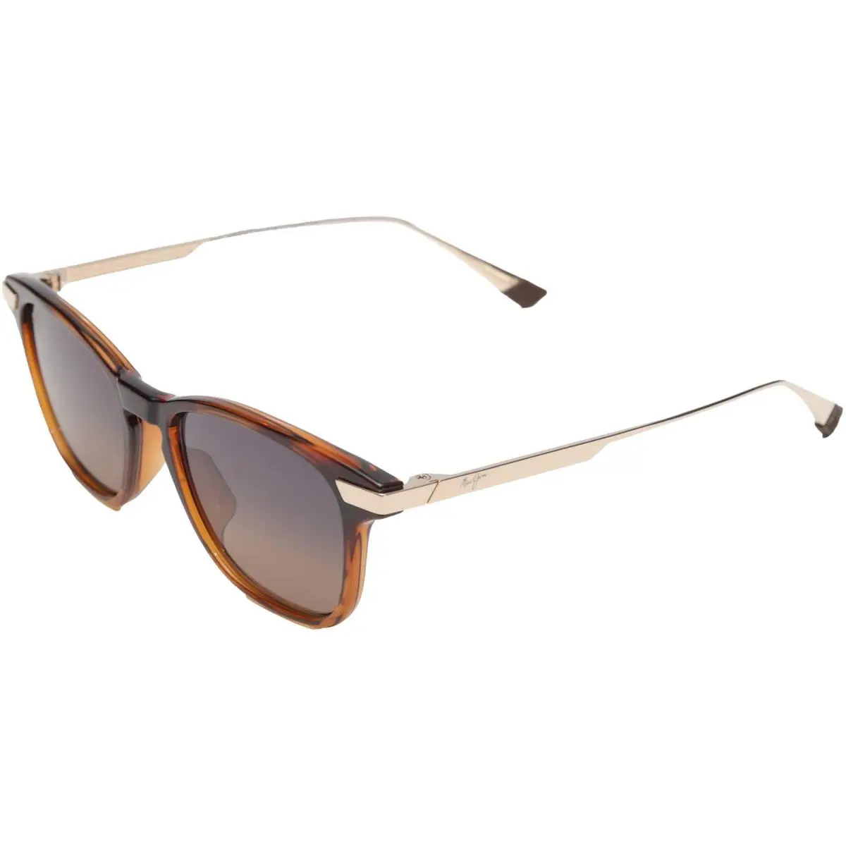 Mana`olana MJ623 Sunglasses Shiny Dark Havana with Gold by Maui Jim