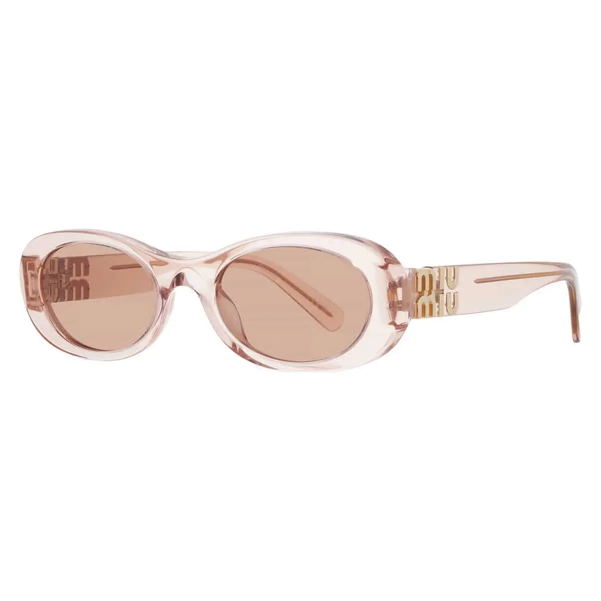Dark Brown Oval Ladies Sunglasses MU 06ZS 13T1P1 50 MU 06ZS 13T1P1 50 by Miu Miu