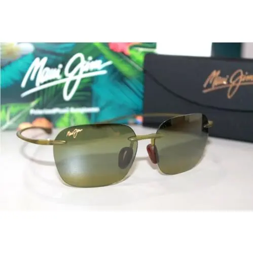 Sunglasses Komohana HT446-15M Matte Olive Frame / Green Polarized Lens by Maui Jim