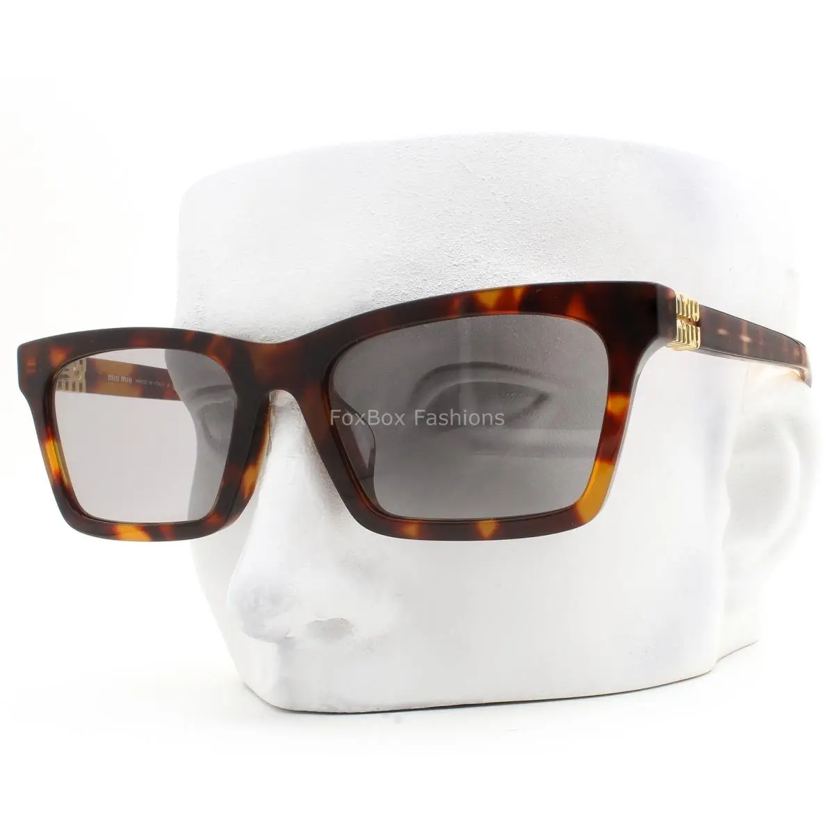 Sunglasses Smu A05F 21C-40O Mahogany Brown Havana Light Gray Lens W/case by Miu Miu