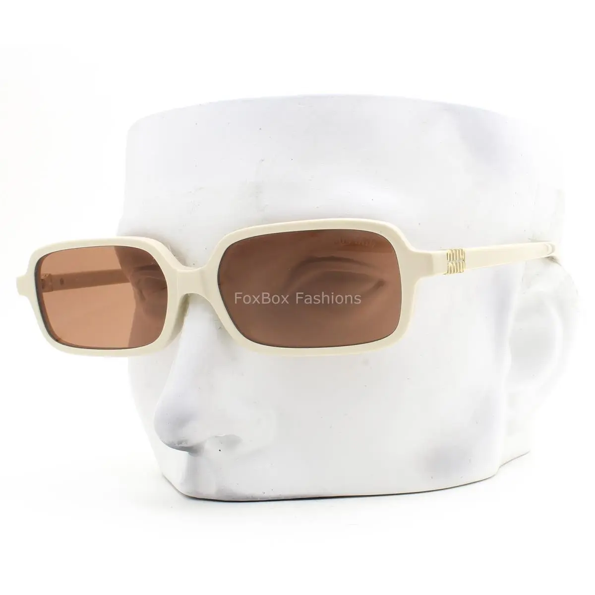Sunglasses Smu 11Z-F 21D-90Q Milk Beige Tinted Brown with Case by Miu Miu